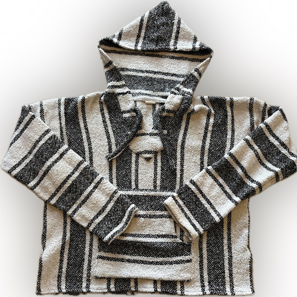 Artytex Mexican Style Hoodie Sweatshirt Black & White Size Women’s XL Loose Fit